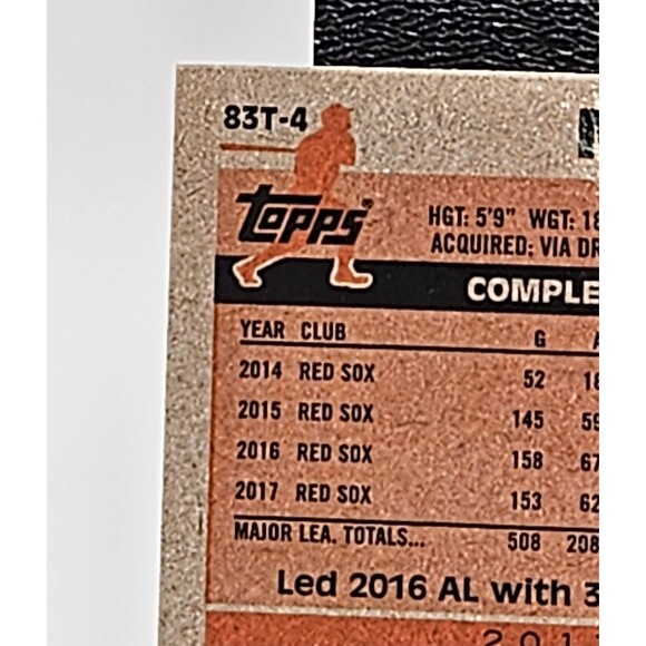 2018 Topps Chrome - 1983 Topps Refractor Mookie Betts #83T-4 LA Dodgers - Picture 3 of 10